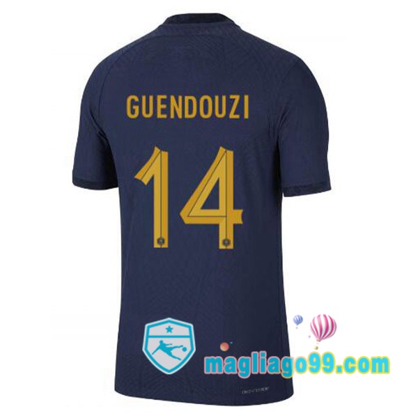 Magliago - Passione Maglie Thai Affidabili Basso Costo Online Shop | Nazionale Maglia Calcio Francia (GUENDOUZI 14) Prima Blu Royal 2022/2023