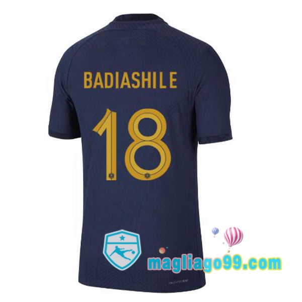 Magliago - Passione Maglie Thai Affidabili Basso Costo Online Shop | Nazionale Maglia Calcio Francia (BADIASHILE 18) Prima Blu Royal 2022/2023