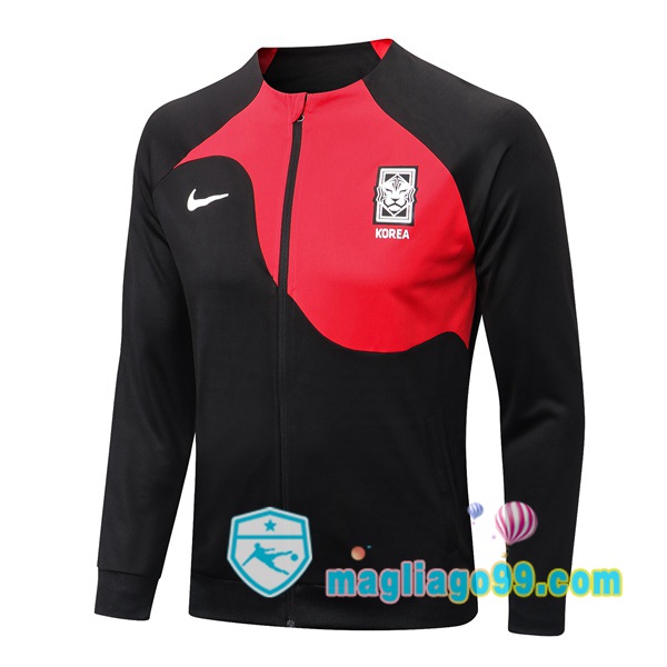 Magliago - Passione Maglie Thai Affidabili Basso Costo Online Shop | Giacca Da Allenamento Corea Nero Rosso 2022/2023