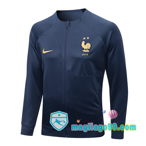 Magliago - Passione Maglie Thai Affidabili Basso Costo Online Shop | Giacca Da Allenamento Francia Blu Royal 2022/2023