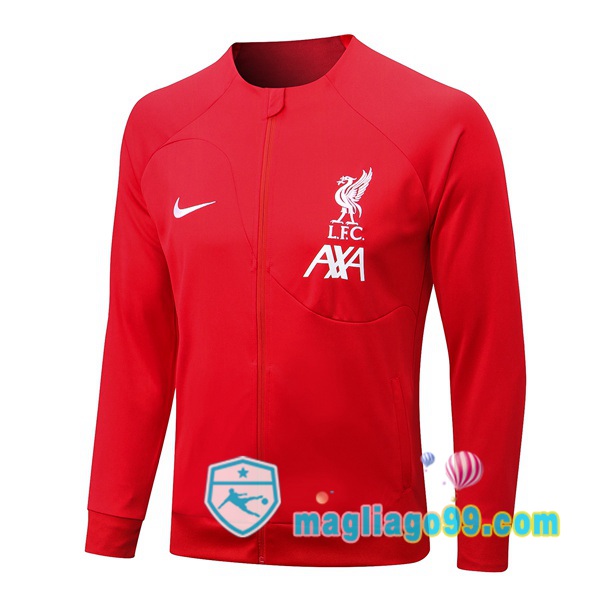 Magliago - Passione Maglie Thai Affidabili Basso Costo Online Shop | Giacca Da Allenamento FC Liverpool Rosso 2022/2023