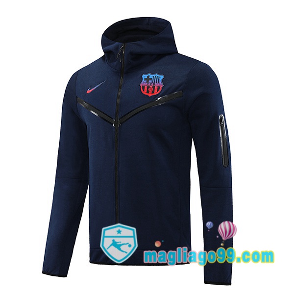 Magliago - Passione Maglie Thai Affidabili Basso Costo Online Shop | Giacca Con Cappuccio FC Barcellona Blu Royal 2022/2023