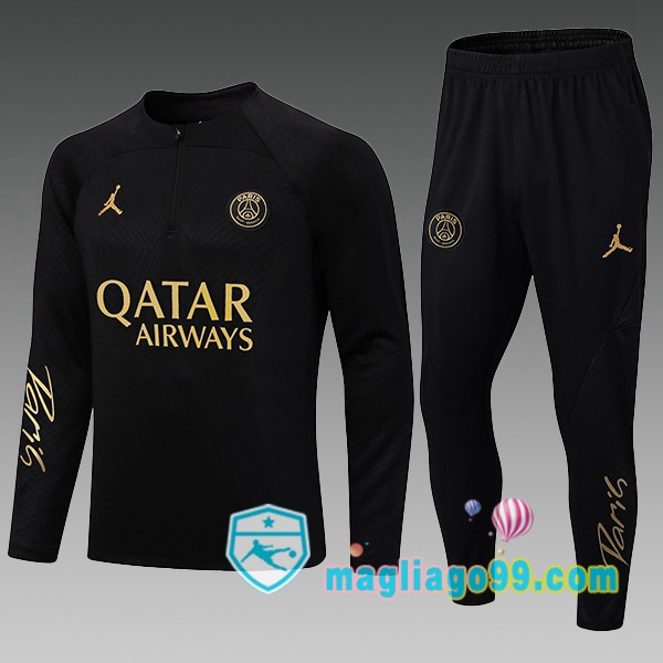 Magliago - Passione Maglie Thai Affidabili Basso Costo Online Shop | Tuta da Allenamento Paris PSG Bambino Nero 2022/2023
