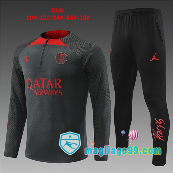 Magliago - Passione Maglie Thai Affidabili Basso Costo Online Shop | Tuta da Allenamento Paris PSG Bambino Grigio 2022/2023