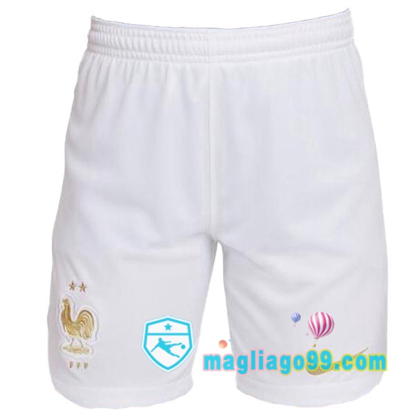 Magliago - Passione Maglie Thai Affidabili Basso Costo Online Shop | Pantalonici Da Calcio Francia Prima Bianco 2022/2023