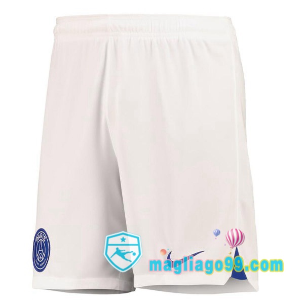 Magliago - Passione Maglie Thai Affidabili Basso Costo Online Shop | Pantalonici Da Calcio Paris PSG Terza Bianco 2022/2023