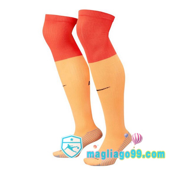 Magliago - Passione Maglie Thai Affidabili Basso Costo Online Shop | Calzettoni Da Calcio Atletico Madrid Terza Arancione 2022/2023