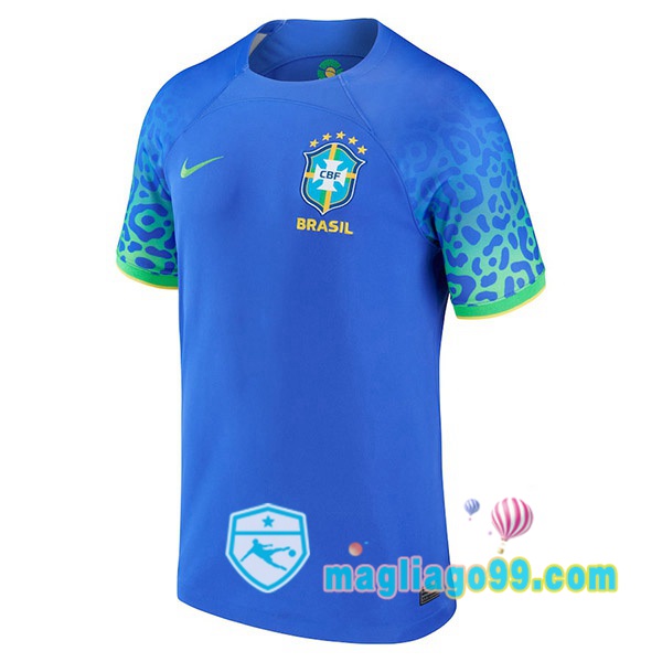 Magliago - Passione Maglie Thai Affidabili Basso Costo Online Shop | Nazionale Maglia Calcio Brasile Donna Seconda Blu Coppa del Mondo 2022