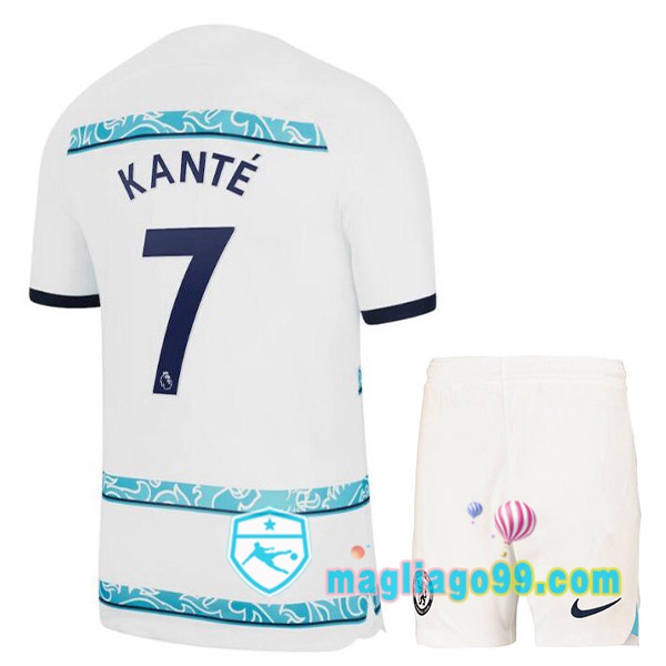Magliago - Passione Maglie Thai Affidabili Basso Costo Online Shop | Maglia FC Chelsea (KANTÉ 7) Bambino Seconda Bianco 2022/2023