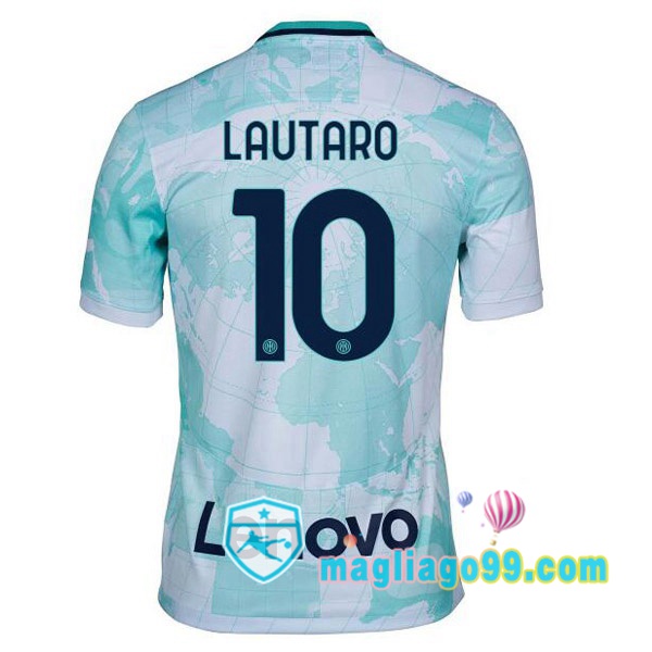 Magliago - Passione Maglie Thai Affidabili Basso Costo Online Shop | Maglia Inter Milan (LAUTARO 10) Seconda Bianco Verde 2022/2023