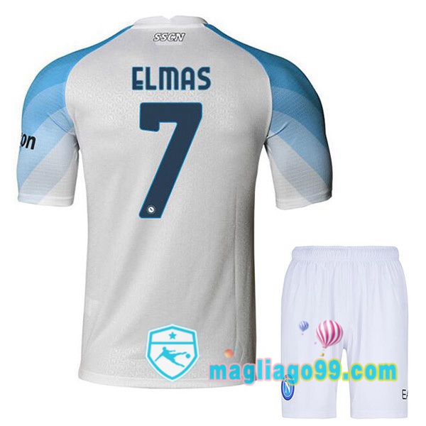 Magliago - Passione Maglie Thai Affidabili Basso Costo Online Shop | Maglia SSC Napoli (Elmas 7) Bambino Prima Bianco 2022/2023