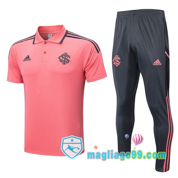 Magliago - Passione Maglie Thai Affidabili Basso Costo Online Shop | SC Internacional Polo Maglia Uomo + Pantaloni Rosa 2022/2023