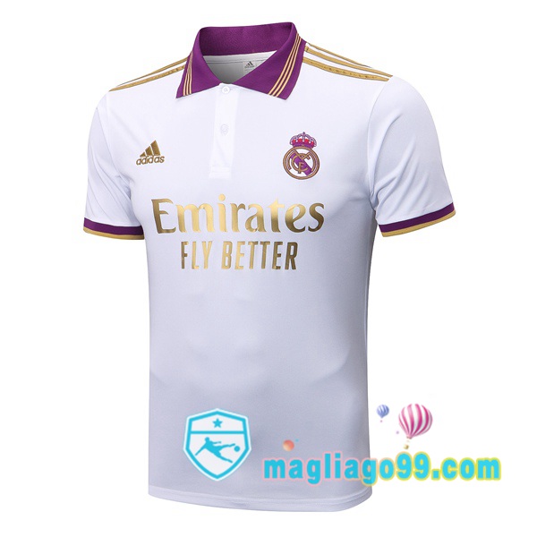 Magliago - Passione Maglie Thai Affidabili Basso Costo Online Shop | Real Madrid Polo Maglia Uomo Bianco 2022/2023