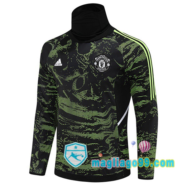 Magliago - Passione Maglie Thai Affidabili Basso Costo Online Shop | Felpe Allenamento Manchester United Collo Alto Verde 2022/2023