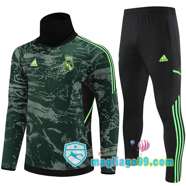 Magliago - Passione Maglie Thai Affidabili Basso Costo Online Shop | Tuta da Allenamento Real Madrid Collo Alto Verde 2022/2023