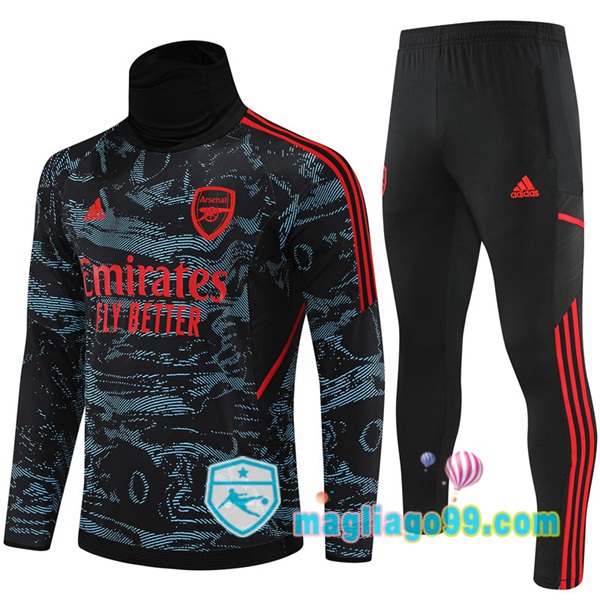 Magliago - Passione Maglie Thai Affidabili Basso Costo Online Shop | Tuta da Allenamento Arsenal Collo Alto Blu Rosso 2022/2023