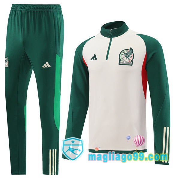 Magliago - Passione Maglie Thai Affidabili Basso Costo Online Shop | Tuta da Allenamento Messico Bianco Verde 2022/2023
