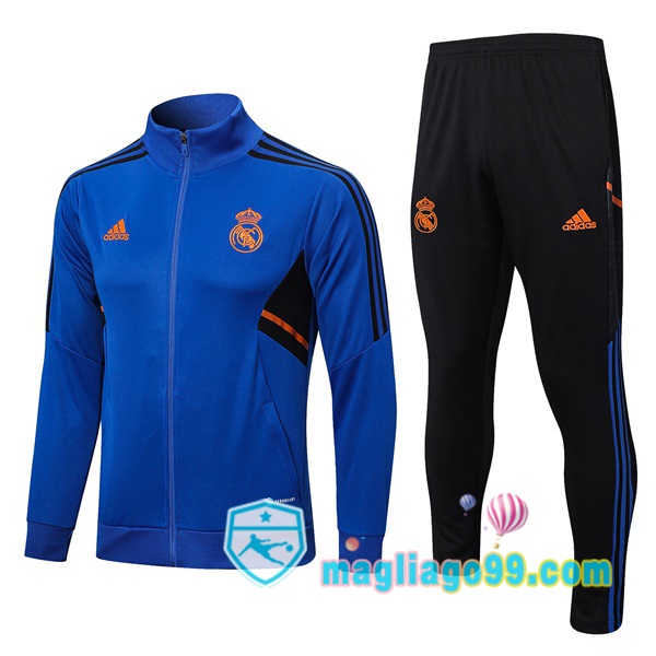 Magliago - Passione Maglie Thai Affidabili Basso Costo Online Shop | Giacca Da Allenamento Real Madrid Blu 2022/2023