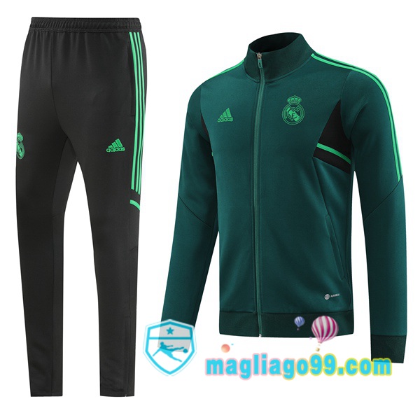 Magliago - Passione Maglie Thai Affidabili Basso Costo Online Shop | Giacca Da Allenamento Real Madrid Verde 2022/2023