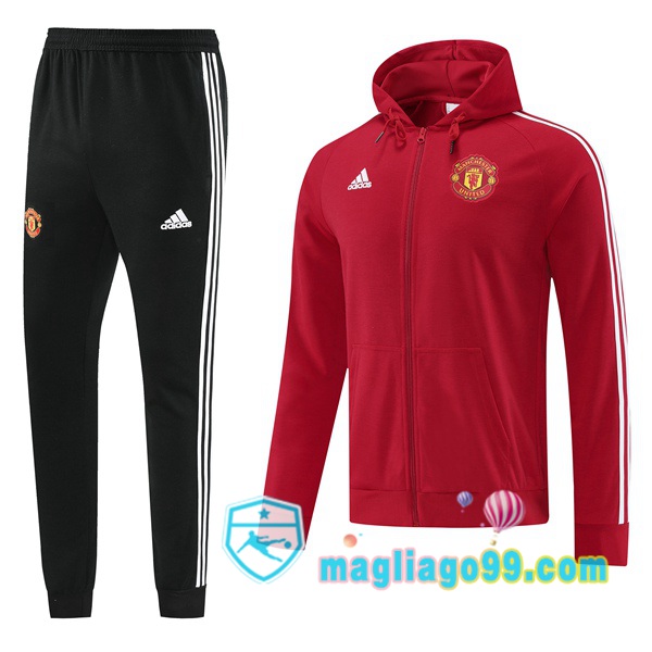 Magliago - Passione Maglie Thai Affidabili Basso Costo Online Shop | Giacca Con Cappuccio Manchester United Rosso 2022/2023