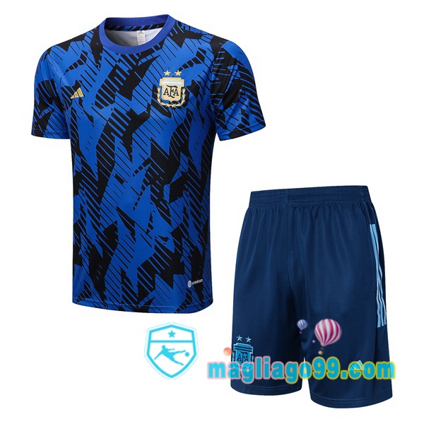 Magliago - Passione Maglie Thai Affidabili Basso Costo Online Shop | Tuta Maglie Allenamento Argentina + Shorts Blu 2022/2023