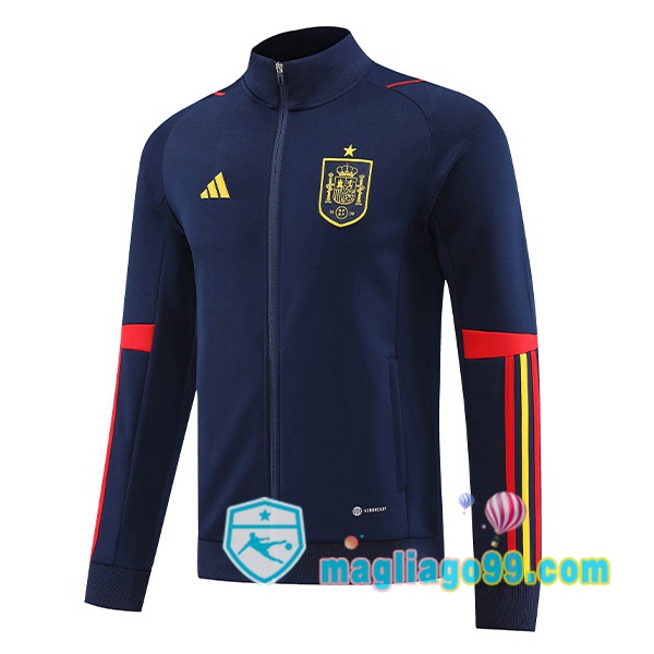 Magliago - Passione Maglie Thai Affidabili Basso Costo Online Shop | Giacca Da Allenamento Spagna Blu Royal 2022/2023