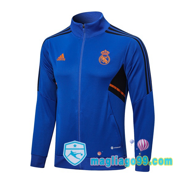 Magliago - Passione Maglie Thai Affidabili Basso Costo Online Shop | Giacca Da Allenamento Real Madrid Blu 2022/2023