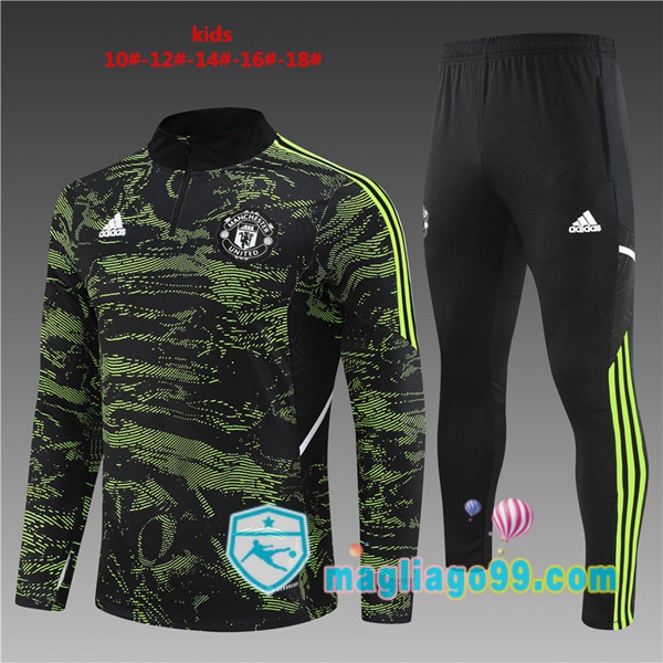 Magliago - Passione Maglie Thai Affidabili Basso Costo Online Shop | Tuta da Allenamento Manchester United Bambino Verde 2022/2023