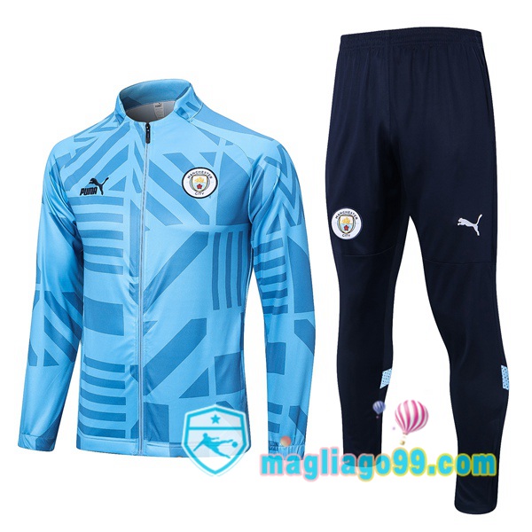 Magliago - Passione Maglie Thai Affidabili Basso Costo Online Shop | Giacca Da Allenamento Manchester City Blu 2022/2023