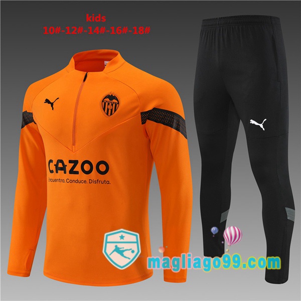 Magliago - Passione Maglie Thai Affidabili Basso Costo Online Shop | Tuta da Allenamento Valencia CF Bambino Arancione 2022/2023