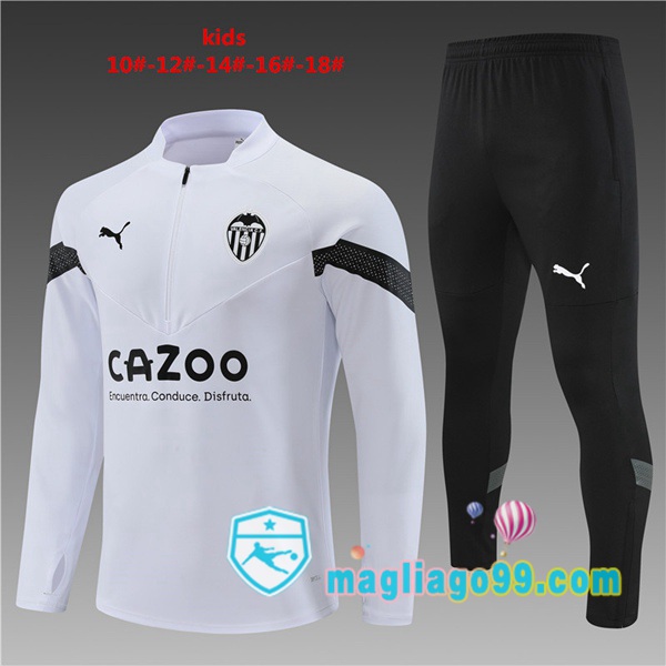 Magliago - Passione Maglie Thai Affidabili Basso Costo Online Shop | Tuta da Allenamento Valencia CF Bambino Bianco 2022/2023