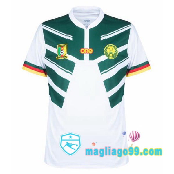 Magliago - Passione Maglie Thai Affidabili Basso Costo Online Shop | Nazionale Maglia Calcio Camerun Seconda Bianco Verde Coppa del Mondo 2022