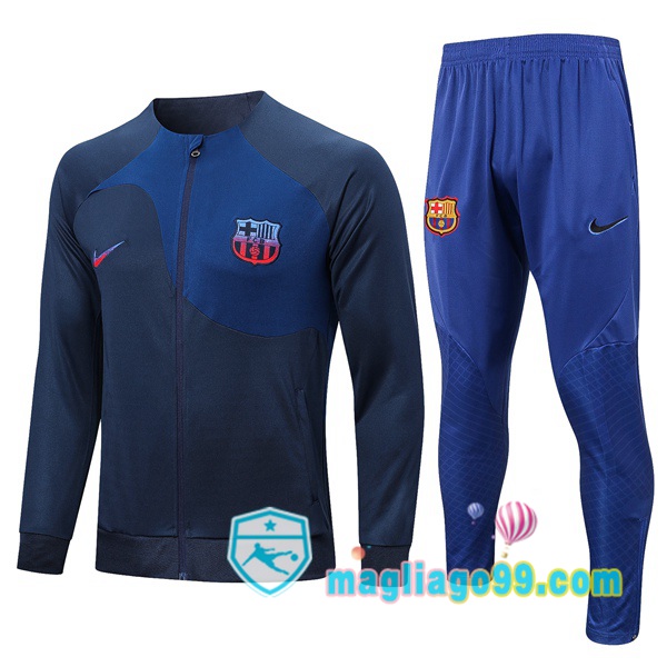 Magliago - Passione Maglie Thai Affidabili Basso Costo Online Shop | Giacca Da Allenamento FC Barcellona Blu Royal 2022/2023