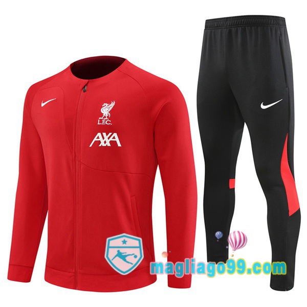 Magliago - Passione Maglie Thai Affidabili Basso Costo Online Shop | Giacca Da Allenamento FC Liverpool Rosso 2022/2023