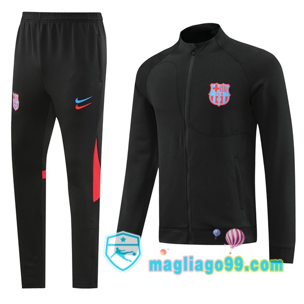 Magliago - Passione Maglie Thai Affidabili Basso Costo Online Shop | Giacca Da Allenamento FC Barcellona Nero 2022/2023