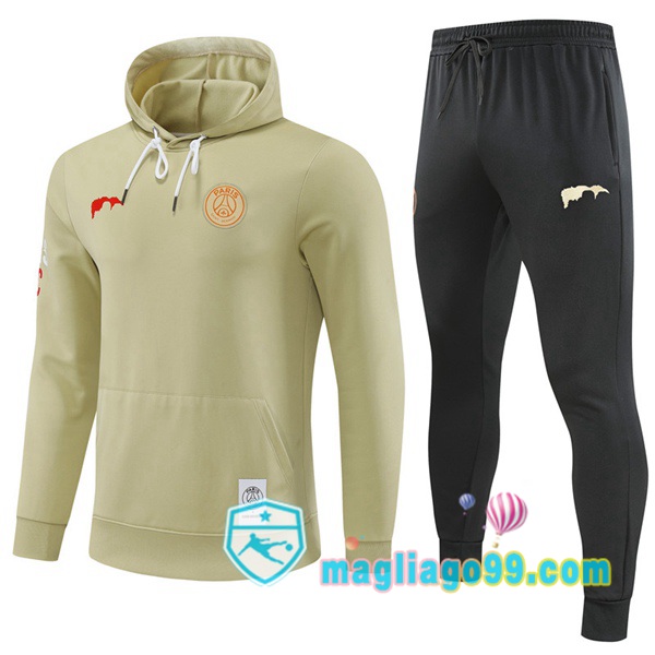 Magliago - Passione Maglie Thai Affidabili Basso Costo Online Shop | Giacca Con Cappuccio Paris PSG Marrone 2022/2023