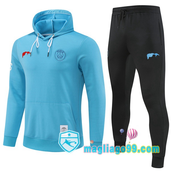 Magliago - Passione Maglie Thai Affidabili Basso Costo Online Shop | Giacca Con Cappuccio Paris PSG Blu 2022/2023