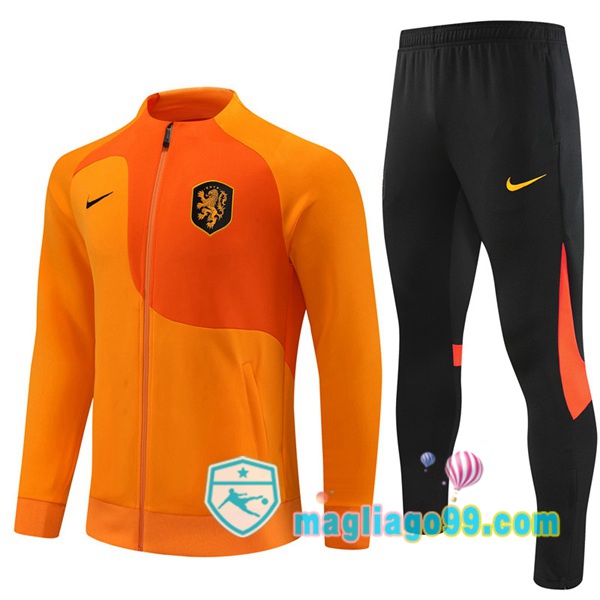 Magliago - Passione Maglie Thai Affidabili Basso Costo Online Shop | Giacca Da Allenamento Paesi Bassi Arancione 2022/2023