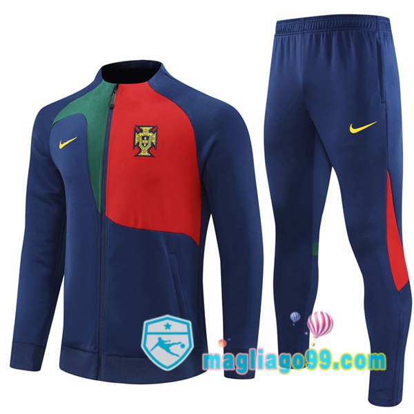 Magliago - Passione Maglie Thai Affidabili Basso Costo Online Shop | Giacca Da Allenamento Portogallo Blu Royal 2022/2023