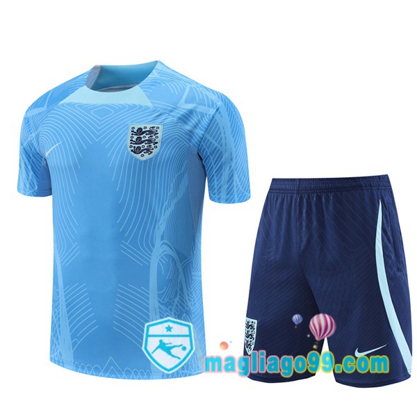 Magliago - Passione Maglie Thai Affidabili Basso Costo Online Shop | Tuta Maglie Allenamento Inghilterra + Shorts Blu 2022/2023