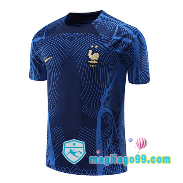 Magliago - Passione Maglie Thai Affidabili Basso Costo Online Shop | Tuta Maglie Allenamento Francia Blu 2022/2023