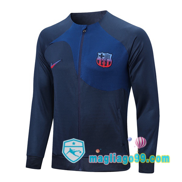 Magliago - Passione Maglie Thai Affidabili Basso Costo Online Shop | Giacca Da Allenamento FC Barcellona Blu Royal 2022/2023