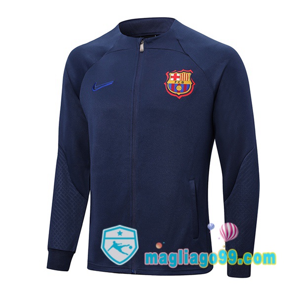 Magliago - Passione Maglie Thai Affidabili Basso Costo Online Shop | Giacca Da Allenamento FC Barcellona Blu Royal 2022/2023