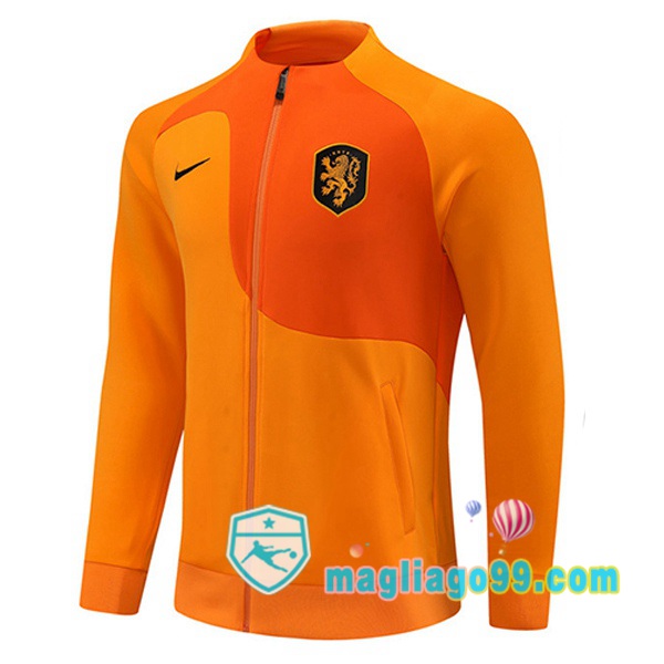 Magliago - Passione Maglie Thai Affidabili Basso Costo Online Shop | Giacca Da Allenamento Paesi Bassi Arancione 2022/2023