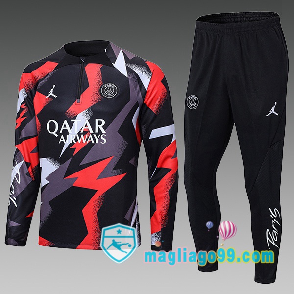 Magliago - Passione Maglie Thai Affidabili Basso Costo Online Shop | Tuta da Allenamento Paris PSG Bambino Rosso Grigio 2022/2023