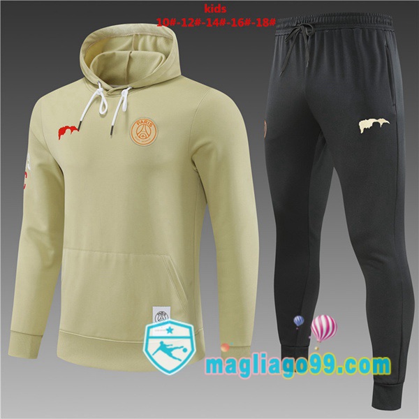 Magliago - Passione Maglie Thai Affidabili Basso Costo Online Shop | Giacca Con Cappuccio Paris PSG Bambino Marrone 2022/2023