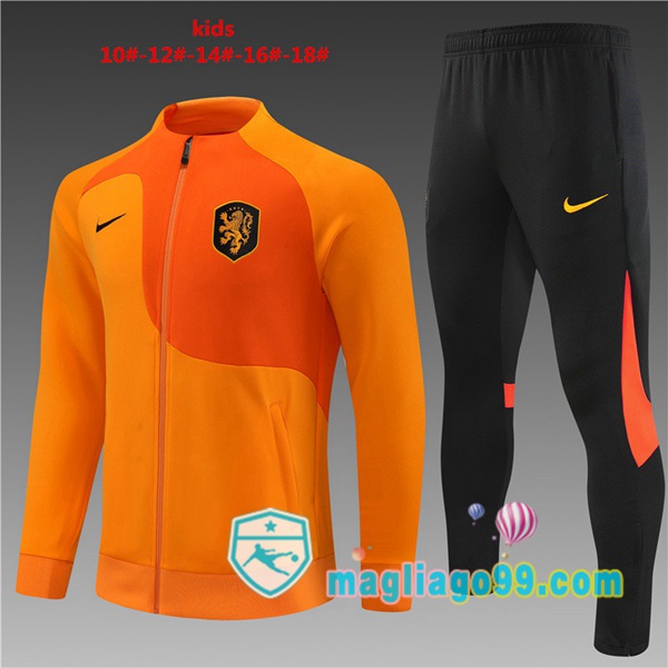 Magliago - Passione Maglie Thai Affidabili Basso Costo Online Shop | Giacca Da Allenamento Paesi Bassi Bambino Arancione 2022/2023