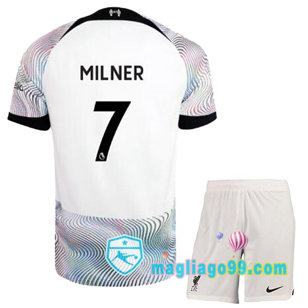 Magliago - Passione Maglie Thai Affidabili Basso Costo Online Shop | Maglia FC Liverpool (MILNER 7) Bambino Seconda Bianco 2022/2023