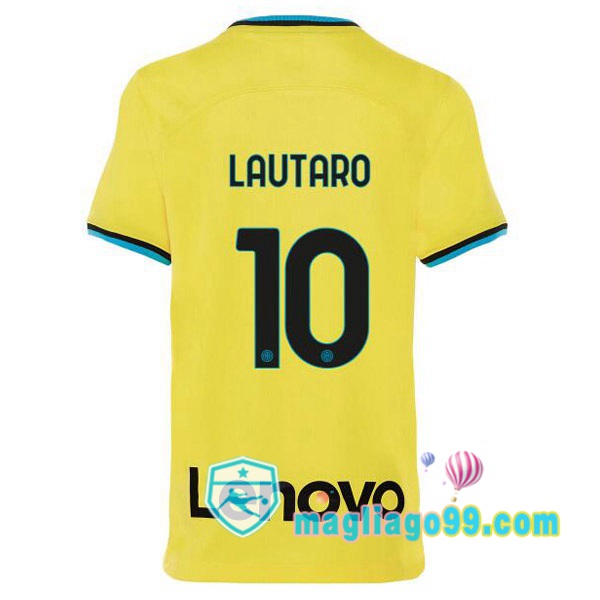 Magliago - Passione Maglie Thai Affidabili Basso Costo Online Shop | Maglia Inter Milan (LAUTARO 10) Terza Giallo 2022/2023