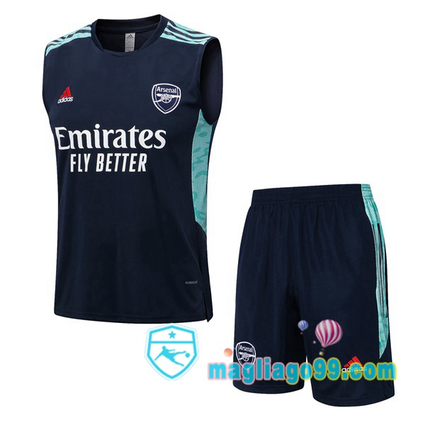 Magliago - Passione Maglie Thai Affidabili Basso Costo Online Shop | Gilet Calcio Arsenal + Shorts Blu Royal 2022/2023
